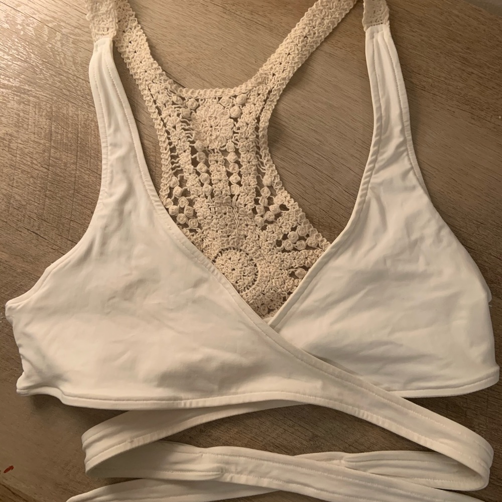 L*SPACE white bikini top